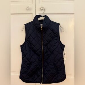 Old Navy Black and Gold Quilted Vest